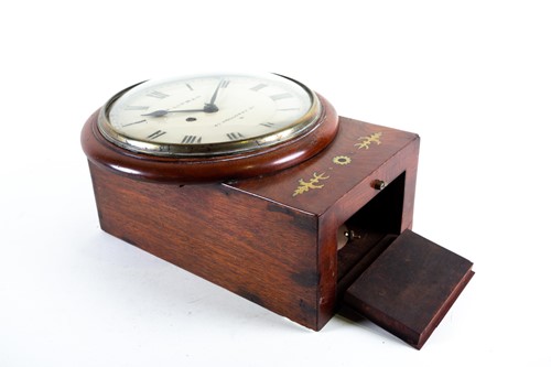Lot 325 - A 19th-century drop dial clock of diminutive...