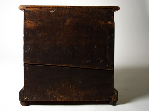 Lot 260 - A Victorian apprentice piece miniature chest...