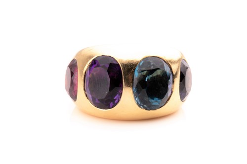 Lot 841 - Natan. An 18ct yellow gold and multi-gem...