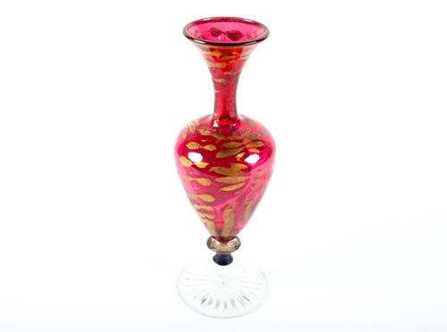 Lot 222 - A 19th century Bohemian ruby and clear glass...