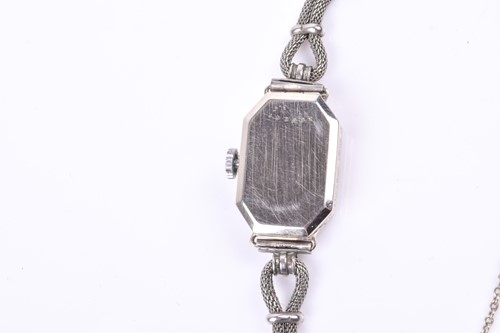 Lot 364 - An Art Deco 18ct gold, diamond and synthetic...