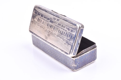 Lot 499 - A 19th century Russian silver and niello work...