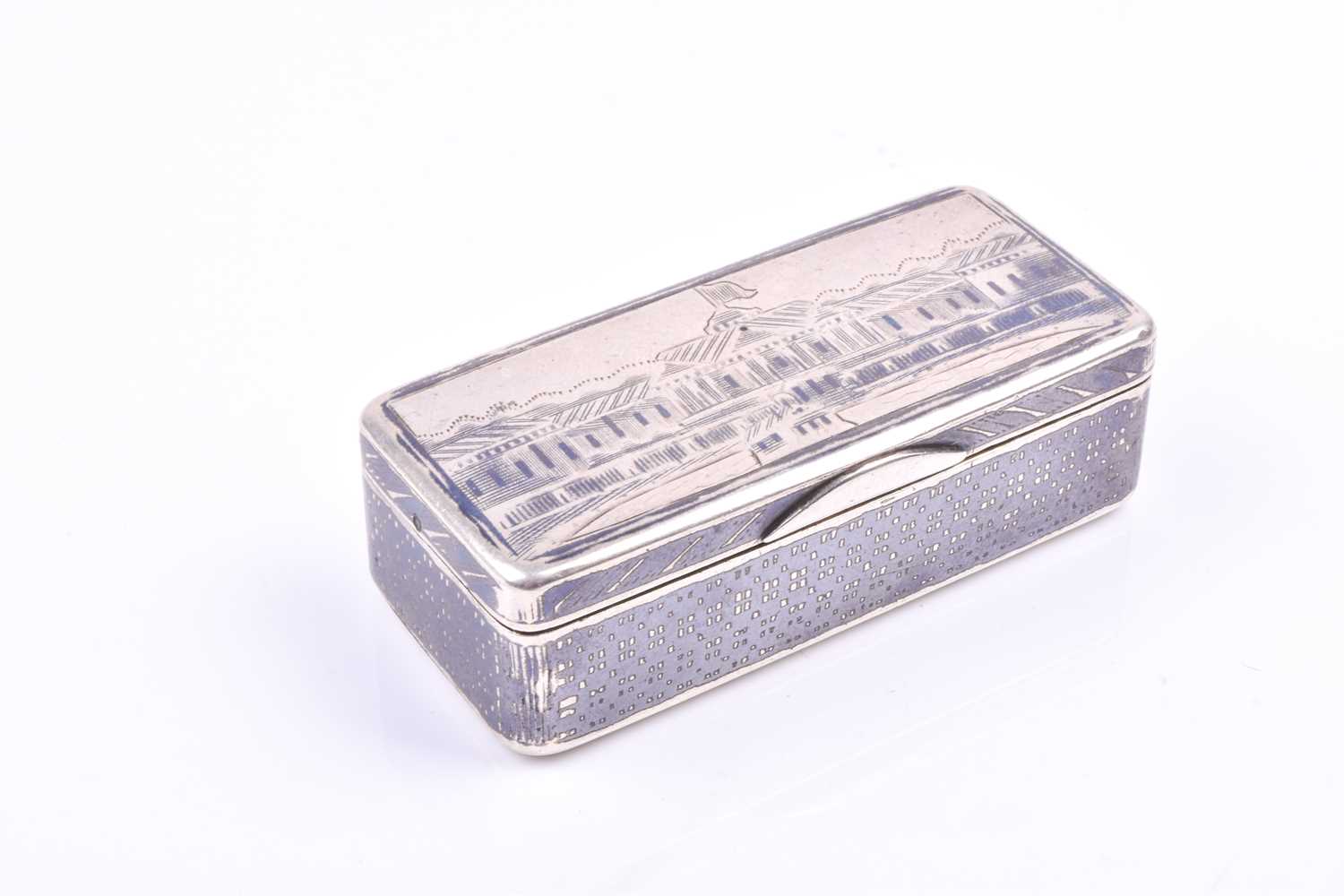 Lot 499 - A 19th century Russian silver and niello work...