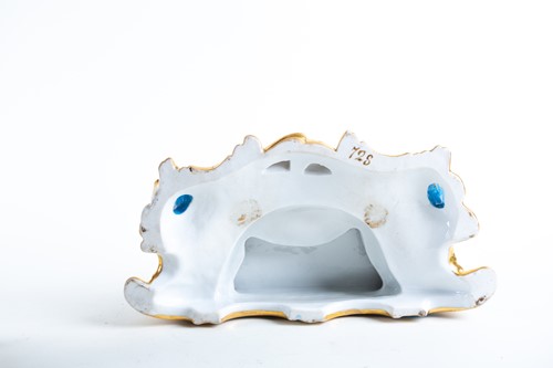 Lot 329 - A 19th-century French porcelain chiming mantle...