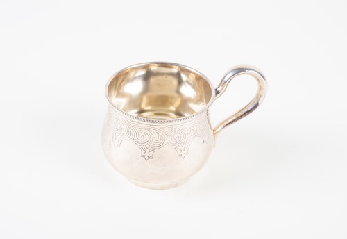 Lot 527 - A Russian silver cup, 19th century, with loop...