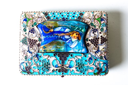 Lot 468 - A Russian silver gilt and cloisonné enamel...