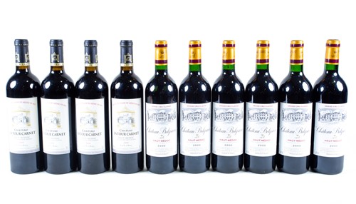 Lot 298 - Ten bottles of wine comprising: 6 x 2000...
