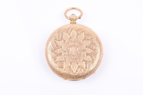 Lot 371 - An early 19th century 18ct gold engraved fob...