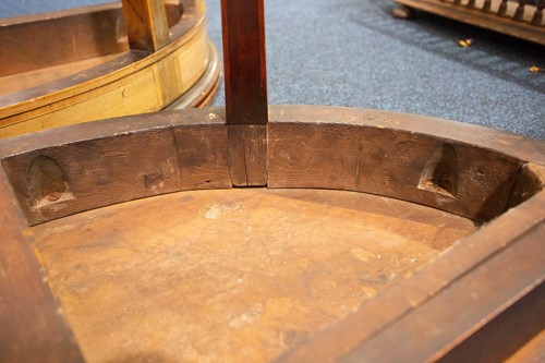 Lot 111 - A pair of George III mahogany inlaid foldover...