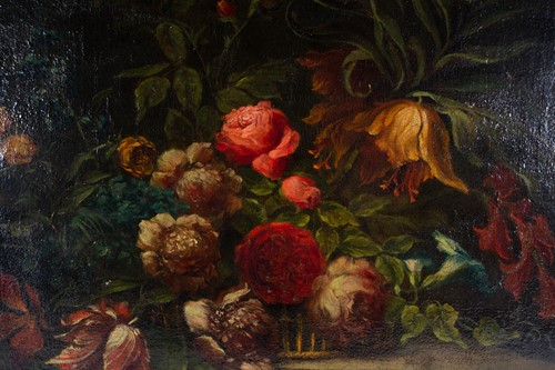 Lot 28 - A large 19th century still life oil on canvas...