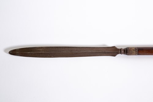 Lot 293 - A 19th century Persian hunting spear, with...