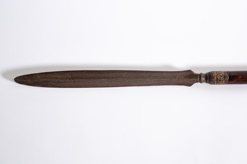 Lot 293 - A 19th century Persian hunting spear, with...