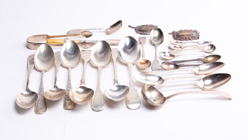 Lot 529 - A mixed group of silver flatware, to include...
