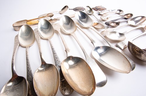 Lot 529 - A mixed group of silver flatware, to include...