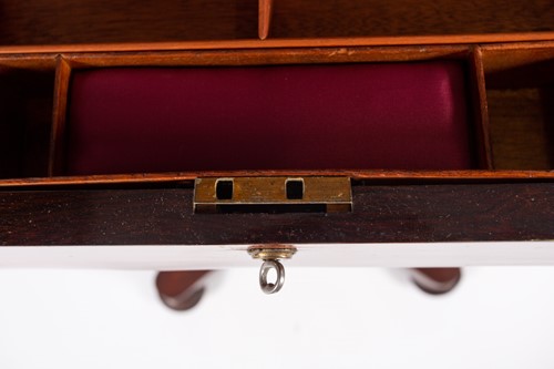 Lot 99 - A Regency rosewood sewing work box, the brass...