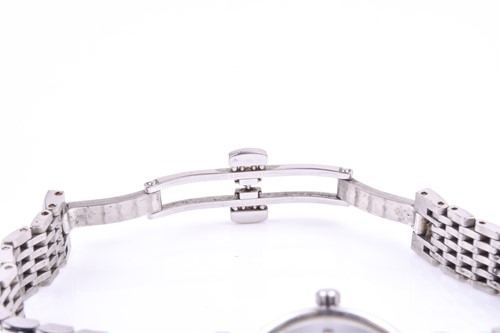 Lot 359 - A Longines ladies stainless steel wristwatch,...