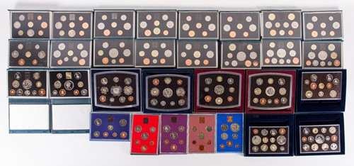 Lot 401 - A collection of Royal Mint UK proof sets,1977...
