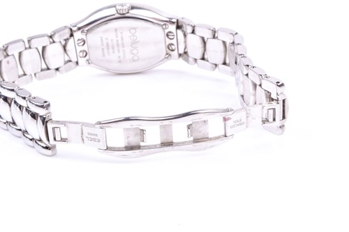 Lot 381 - An Ebel ladies stainless steel wristwatch, the...