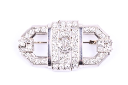 Lot 600 - An early 20th century French 18ct white gold...