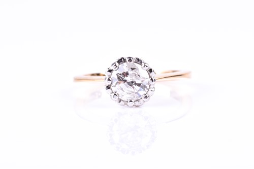 Lot 784 - A single stone diamond ring, the brilliant cut...