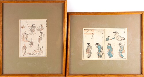 Lot 214 - 日本，木版画两副，19世纪