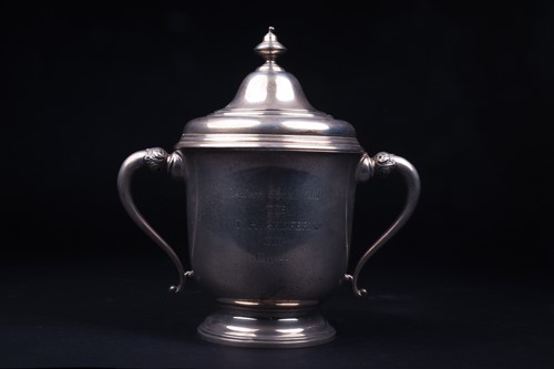 Lot 138 - A George V silver trophy cup, Birmingham 1925...
