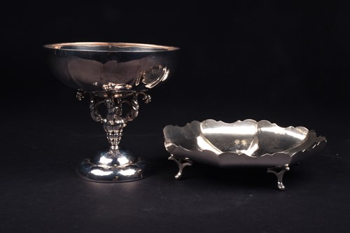 Lot 45 - A Continental silver pedestal bowl, marked...