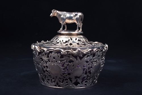 Lot 50 - A fine Victorian silver covered butter dish,...