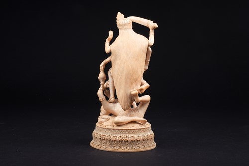 Lot 288 - A superbly carved ivory figure of Kali, late...