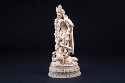 Lot 288 - A superbly carved ivory figure of Kali, late...