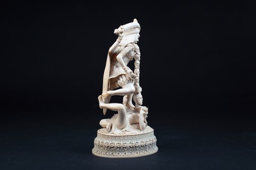 Lot 288 - A superbly carved ivory figure of Kali, late...