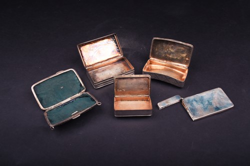 Lot 142 - Three 19th century silver snuff boxes, two...
