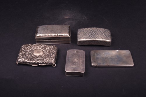 Lot 142 - Three 19th century silver snuff boxes, two...