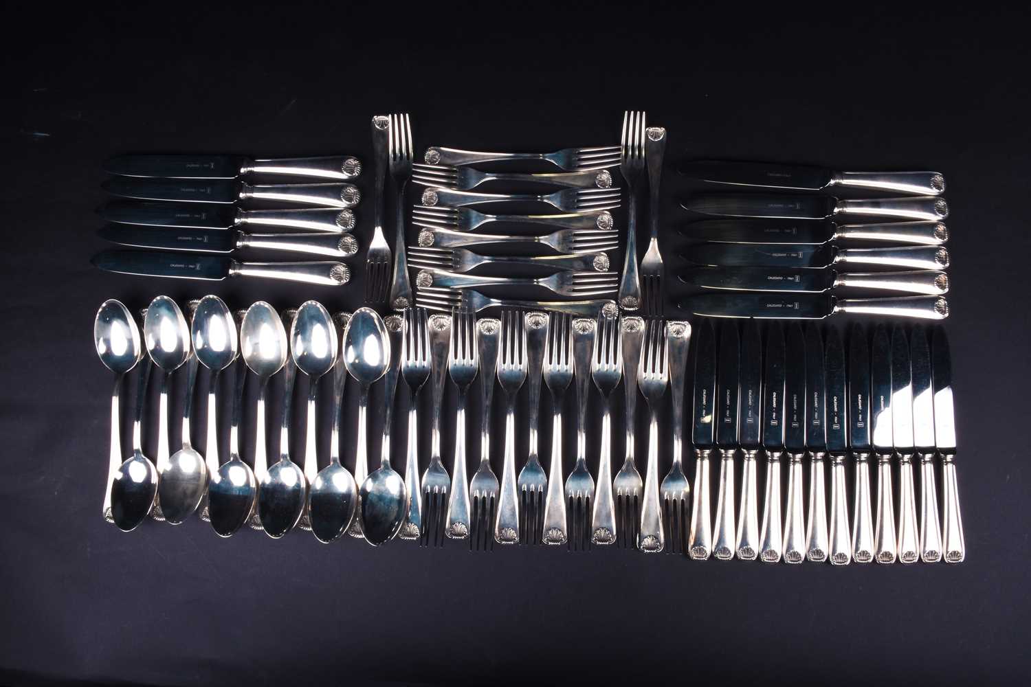 Lot 37 - A suite of sterling silver cutlery by Calegaro...