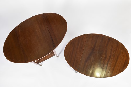 Lot 181 - A pair of mahogany drop leaf side tables, mid...