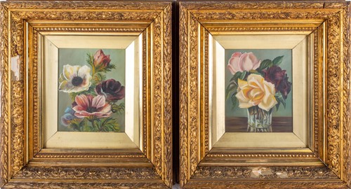 Lot 35 - 19th English school, a pair of floral studies,...