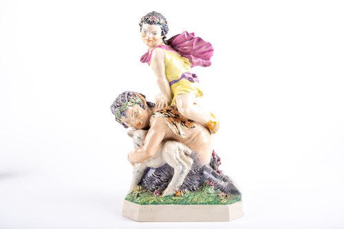 Lot 351 - A Charles Vyse ceramic figure group, 'La Folie...