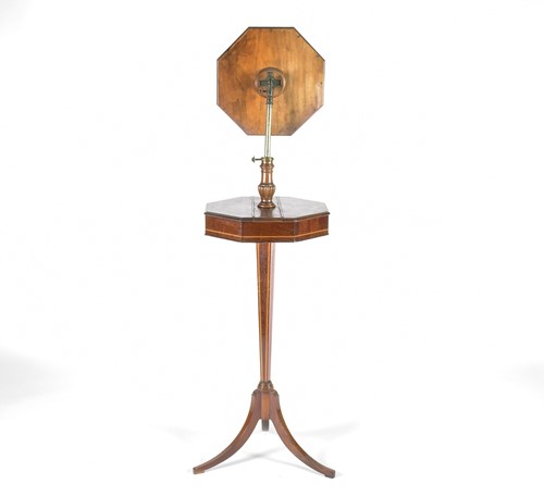 Lot 146 - A Victorian mahogany adjustable shaving stand,...