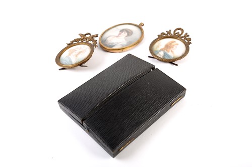 Lot 383 - A pair of late 19th century portrait...