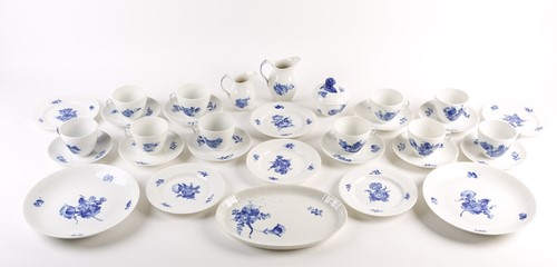 Lot 331 - A part suite of Royal Copenhagen 'Blue Flower'...