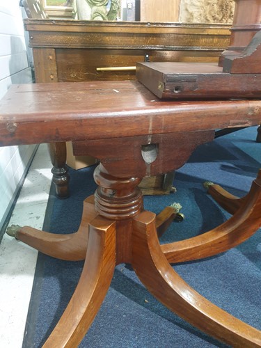 Lot 197 - A large Geo III style mahogany triple pedestal...