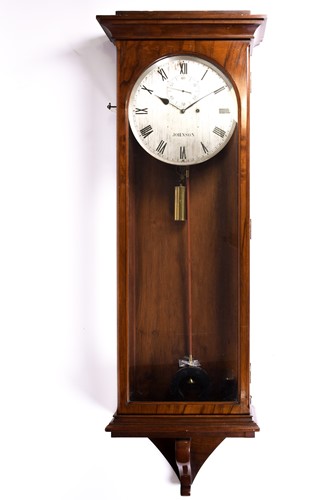 Lot 527 - A 19th century walnut-cased regulator wall...