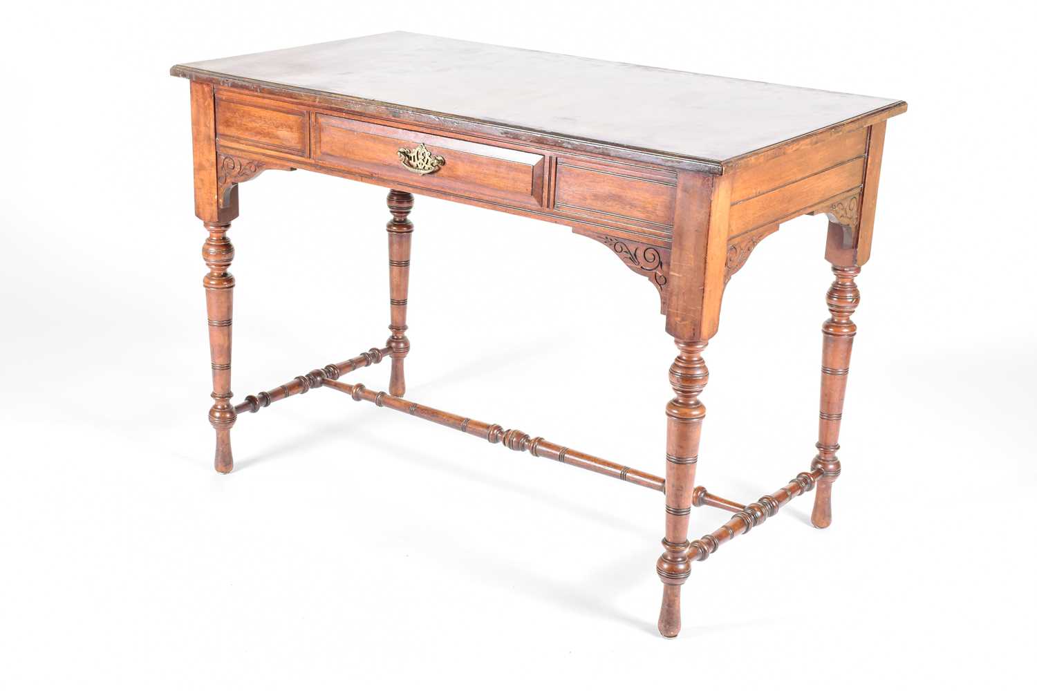 Lot 159 - A late Victorian writing table, circa 1890,...