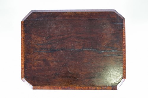 Lot 135 - A 19th century rosewood work table, the...