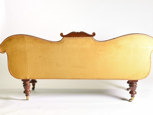 Lot 133 - An early Victorian scroll end sofa, circa 1840,...