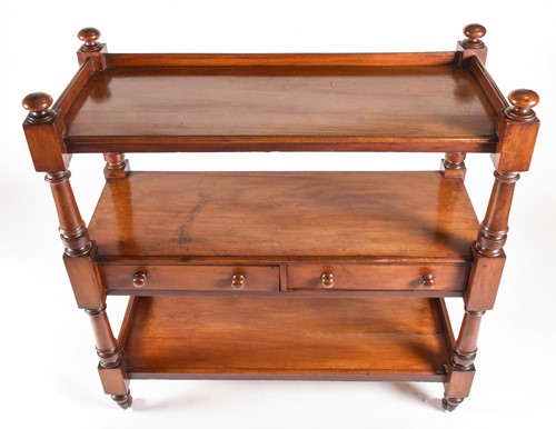 Lot 171 - A Victorian mahogany buffet, the top with...