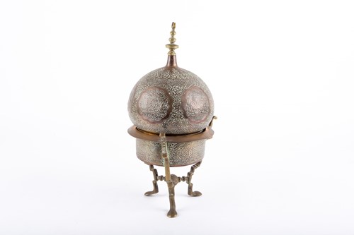 Lot 214 - A mid 19th century Moroccan copper incense...
