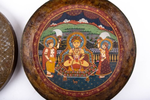 Lot 294 - An Indian miniature Jain painting, the central...