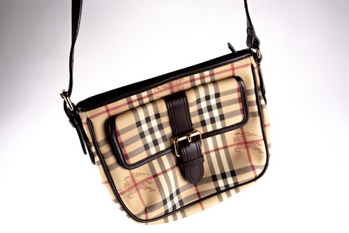 Lot 327 - A Burberry handbag, in the Haymarket plaid...