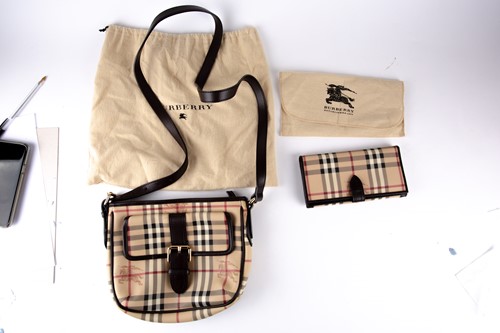 Lot 327 - A Burberry handbag, in the Haymarket plaid...